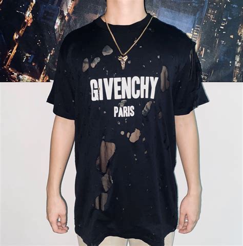 givenchy destroyed logo t shirt|GIVENCHY Distressed Logo.